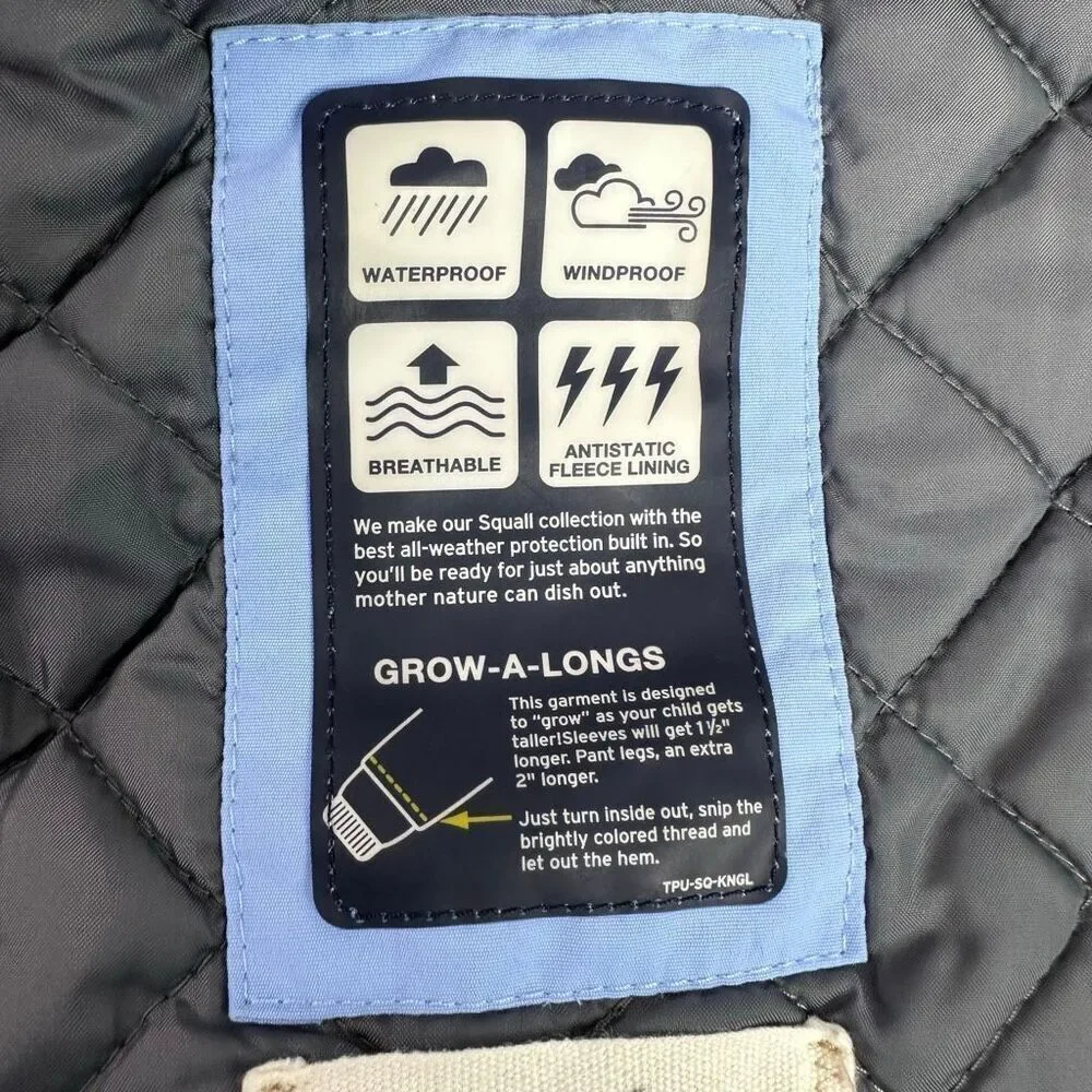 Lands End Squall Jacket Small 7/8 Blue